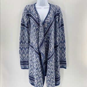 Kaisely Asymmetrical Open Front Cadigan Size M